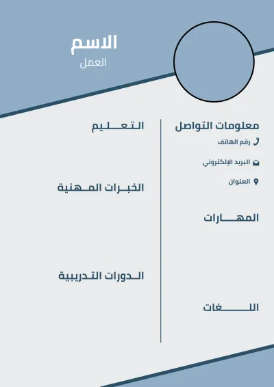 تصميم سيرة ذاتية احترافية 